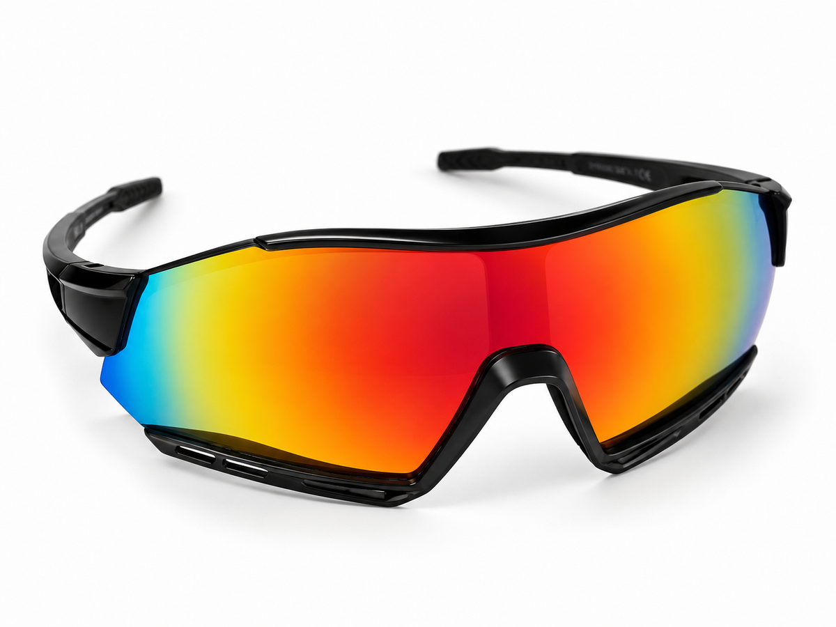 Lunettes de soleil panoramiques sport miroir intégral