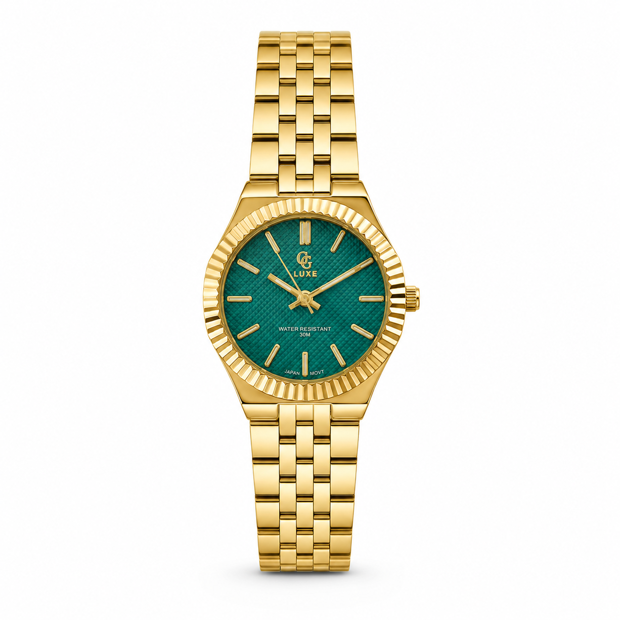 Montre Sixtine | Dorée Cadran vert