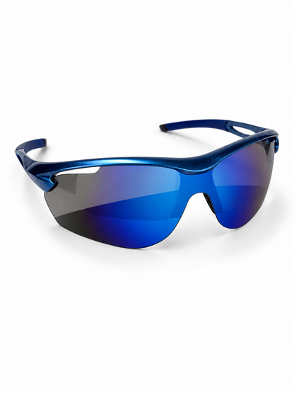  Lunettes de soleil sport Solenko à monture bleue et verres bleus, protection UV400 catégorie 3