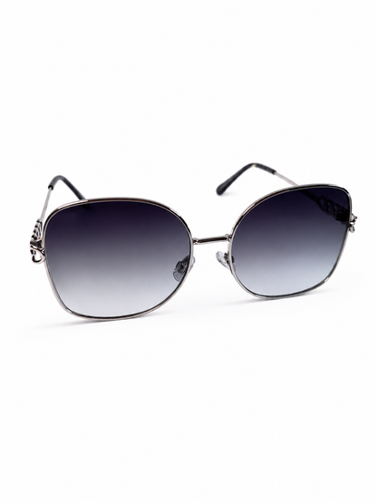 Lunettes de soleil oversize / Branches chaînes