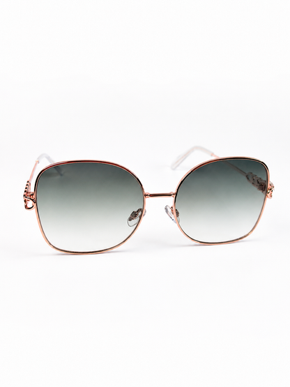 Lunettes de soleil oversize / Branches chaînes