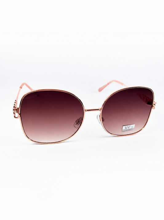 Lunettes de soleil oversize / Branches chaînes