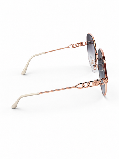 Lunettes de soleil oversize / Branches chaînes